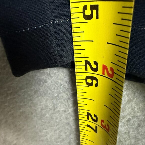 Chico's Fabulously Slimming 3 (US 16) Ankle Pants Navy Blue Windowpane Plaid - Picture 13 of 14